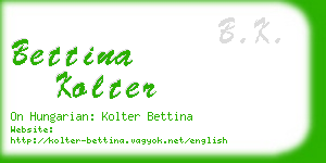 bettina kolter business card